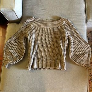Bubble sleeve sweater
